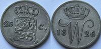 Nederland 25 cent 1826U ZF