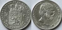 Nederland 1/2e gulden enige haarlijntjes -
