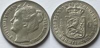 Nederland 1/2e gulden met veel originele muntglans -