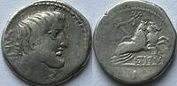 Roman Republic denarius 89 BC L.Titurius L.F.Sabinus ZF-/ZF