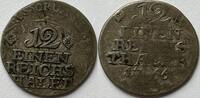 German States 1/12e thaler 1766 grote misslag ZF