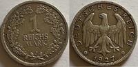 Germany one mark 1927J ZF