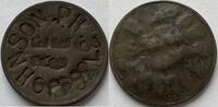 France ten cent 1908 coin used as dog tag (trench art, unique piece) SS