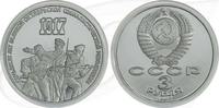 Russland 3 Rubel Russland 3 Rubel 1987 Cu/Ni PP 70 Jahre Oktoberrevolution minimaler Kratzer -