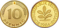 Deutschland 10 Pfennig 1984 Deutschland bankfrisch 0,50 EUR incl. BTW., plus 9,90 EUR verzending