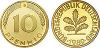 Deutschland 10 Pfennig 1989 Deutschland bankfrisch 0,50 EUR incl. BTW., plus 9,90 EUR verzending