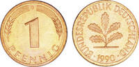 Deutschland 1 Pfennig 1990 Deutschland circuliert 0,30 EUR incl. BTW., plus 9,90 EUR verzending
