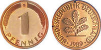 Deutschland 1 Pfennig 1989 Deutschland circuliert 0,30 EUR incl. BTW., plus 9,90 EUR verzending