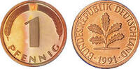 Deutschland 1 Pfennig 1991 Deutschland circuliert 0,30 EUR  plus 9,90 EUR verzending
