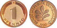 Deutschland 1 Pfennig 1990 Deutschland circuliert 0,30 EUR incl. BTW., plus 9,90 EUR verzending