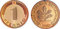 Deutschland 1 Pfennig 1990 Deutschland circuliert 0,30 EUR incl. BTW., plus 9,90 EUR verzending
