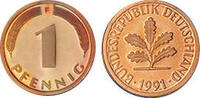 Deutschland 1 Pfennig 1991 Deutschland circuliert 0,30 EUR incl. BTW., plus 9,90 EUR verzending