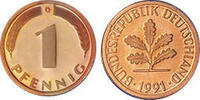 Deutschland 1 Pfennig 1991 Deutschland circuliert 0,30 EUR incl. BTW., plus 9,90 EUR verzending