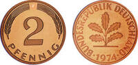Deutschland 2 Pfennig 1974 Deutschland circuliert 0,30 EUR incl. BTW., plus 9,90 EUR verzending