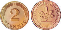 Deutschland 2 Pfennig Deutschland -