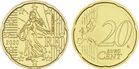 Frankreich 20 Cent 2020 Frankreich bankfrisch 1,00 EUR  plus 9,90 EUR verzending