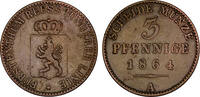 Reuß, jüngerer Linie (Fürstentum) 3 Pfennig Reuß, jüngerer Linie (Fürstentum) -