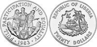 Liberia 20 Dollars 1983 Liberia Polierte Platte 79,00 EUR  plus 9,90 EUR verzending