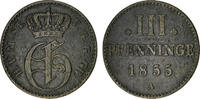 Mecklenburg-Strelitz, Herzogtum 3 Pfennig Mecklenburg-Strelitz, Herzogtum -