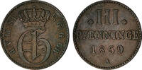 Mecklenburg-Strelitz, Herzogtum 3 Pfennig Mecklenburg-Strelitz, Herzogtum -
