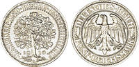 Weimarer Republik 5 Reichsmark Weimarer Republik -