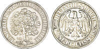 Weimarer Republik 5 Reichsmark Weimarer Republik -