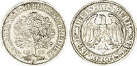 Weimarer Republik 5 Reichsmark Weimarer Republik -