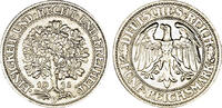 Weimarer Republik 5 Reichsmark Weimarer Republik -