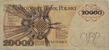 Polen 20000 Zloty 1989 Banknote VF