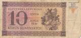 Slowakei Slovakei 10 Korun 1939 1943 Banknote VF-