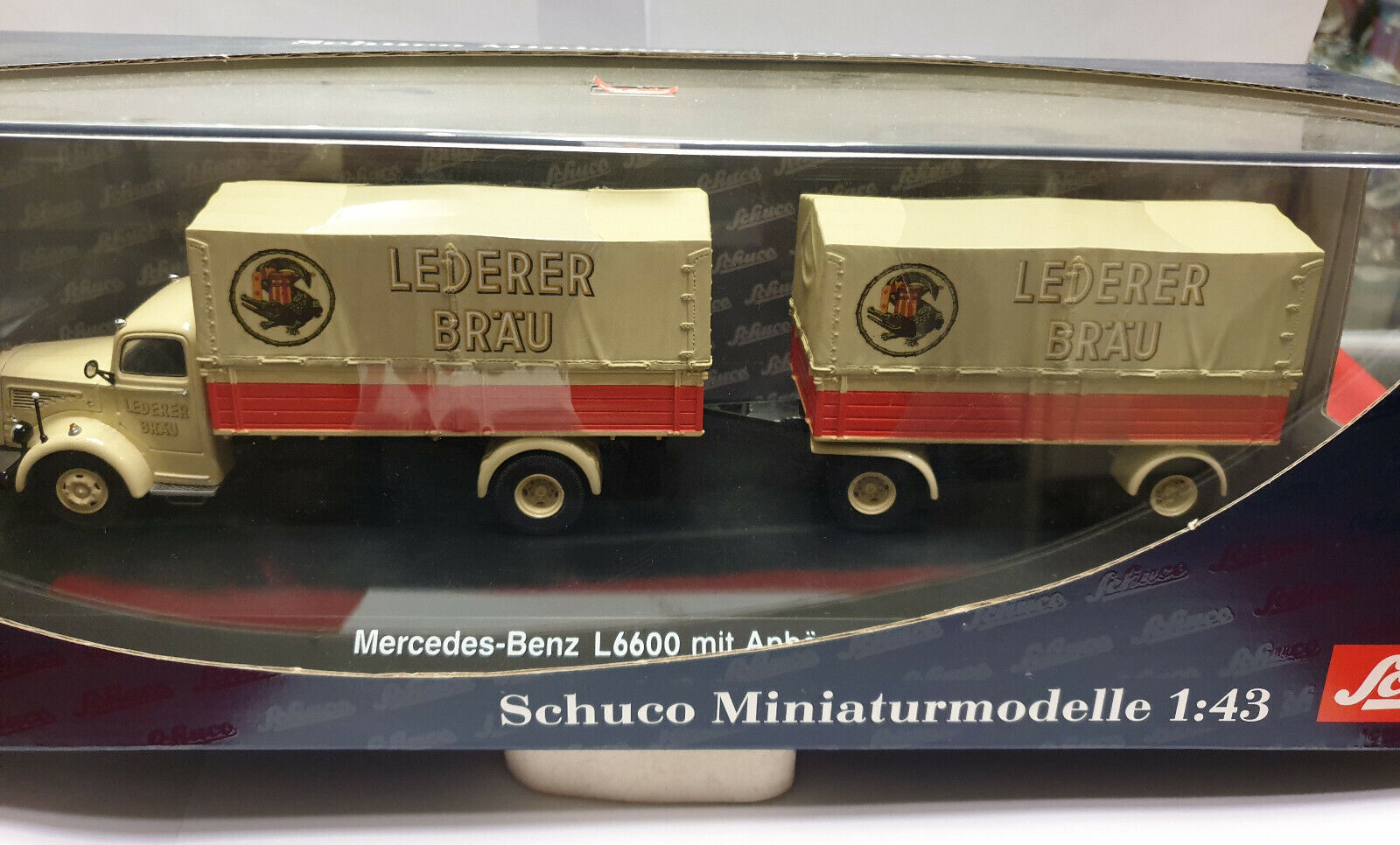 SCHUCO 1:43; MERCEDES Benz L6600, Sanitäts-LKW der Bundeswehr, wie Neu