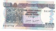 Burundi 500 Francs Geldschein Banknote Marktszene Zentralbankgebäude -