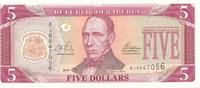 Liberia 5 Dollars Geldschein Banknote Edward James Roye -