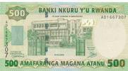 Ruanda 500 Francs Geldschein Banknote Rwanda -