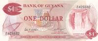 Guyana 1 Dollar Geldschein Banknote undatiert -