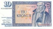 Islands 10 Kronen 1961 (1981) Sedlabanki -
