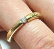 Ring 585er Gold 14K Brillant 0,15 Ct Spannring Goldring Brillantring Solitärring -