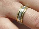 Ring 585er Gold 14K Brillant 0,56 Ct Goldring Brillantring Bicolor -