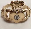 Goldring Ring 585er Gold 14K Damenring Krone Herz -