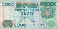 Ghana 5000 Cedis Geldschein Banknote -