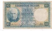 Island 10 Kronur Geldschein Banknote Tiu Kronur -