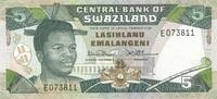 Swaziland 5 Emalangeni Geldschein Banknote 1992-1995 -