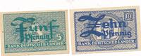 BRD 5 + 10 Pfennigschein o.D. Bank deutscher Länder -