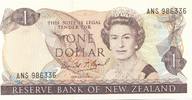 Neuseeland 1 Dollar Geldschein Banknote one Dollar Reserve Bank of New Zealand -