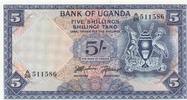 Uganda 5 Shillings Geldschein Banknote Shilingi Tano -