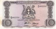 Uganda 10 Shillings Geldschein Banknote Kumi Shilingi -