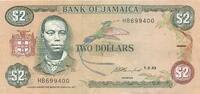Jamaica 2 Dollars Geldschein Banknote Jamaika -