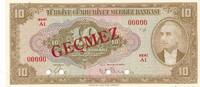 Türkei 10 Lira On türk lirasi Türkiye Cumhuriyeti Ismet Inönü SPECİMEN (Geçmez) -