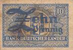 Deutschland 10 Pfennig Geldschein Banknote Bank Deutscher Länder -