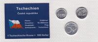 Tschechien 10 20 50 Heller Münzen Set original verschweißt -